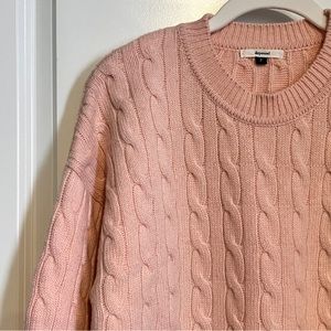 Depound 100% Wool Cable Knit Pullover baby pink bb bb